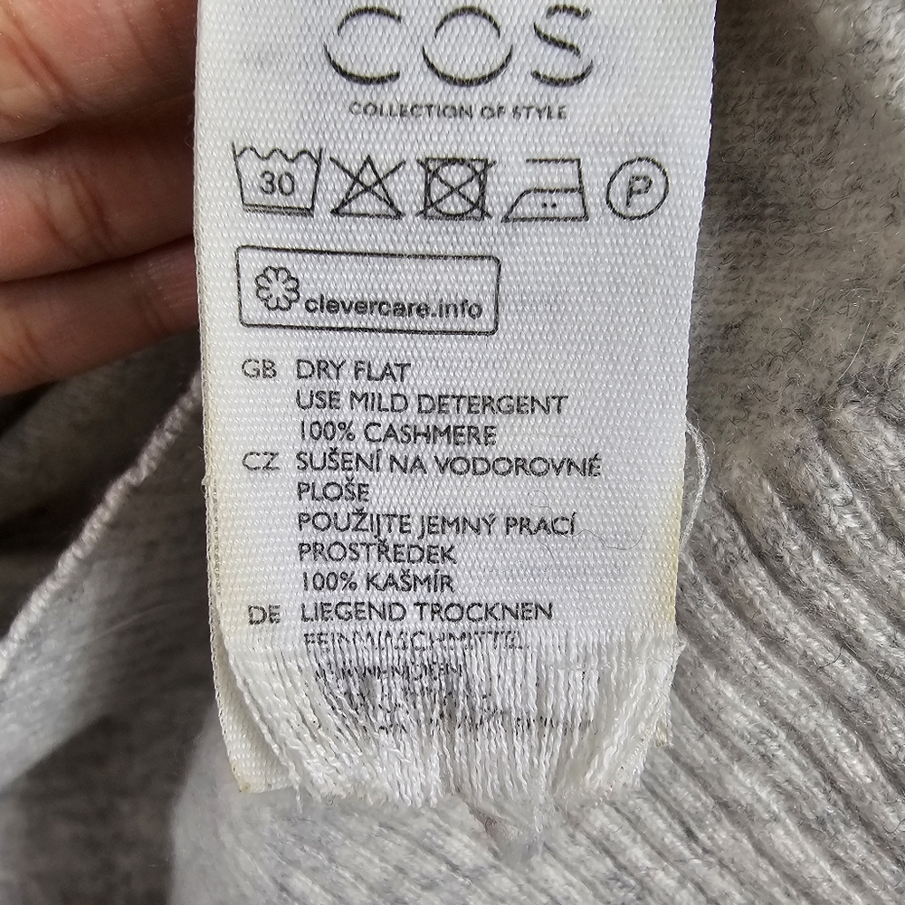 COS Gray and Tan Crew Neck Sweater - Picture 8 of 8